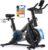 MERACH Exercise Bike, Brake Pad Stationary Bike with Exclusive App, Low Noise Indoor Cycling Bike with 300lbs Weight Capacity, Tablet Mount and Fitness Courses for Weight Loss