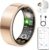 Ring Health Tracker for Women Men, Fit Ring with Heart Rate, Blood Oxygen, Sleep Monitor, Calories, Step Counter, IP68 Waterproof Smart Ring for iPhone & Android, No Subscription Fee (Rose Gold, 10#)