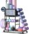 Mythinglogic Dumbbell Rack for Home Gym, Weight Rack for Dumbbells, Multifunctional Yoga Mat Holder for Barbell plates and Kettlebells, Home Gym Storage Rack with Casters