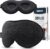 INNELO Sleep Mask for Side Sleeper, Eye Mask Sleeping Women Men, 100% Light Blocking 3D Contoured Cup Sleeping Mask Soft No Eye Pressure Cover Blindfold Night Shade for Travel Nap Yoga, Black