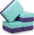Sunshine Yoga 4″ Striped Yoga Block, 4 Pack Bulk EVA Foam Yoga Blocks, Firm and Supportive Yoga Brick, Balance Foam for Stretching, Pilates, and Workout, 4″ x 6″ x 9″
