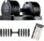 BYZOOM FITNESS Pure Series Adjustable Dumbbell – 12.5/25/27.5/75lb Single Unit OR Set of 2 – 5-in-1/ 10-in-1 / 21-in-1 Flexible Hand Weights for Home Gym, Strength Training & Fitness Workouts, White OR Black