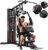 Home Gym, M1 Workout Station with 140LBS Weight Stack, Multifunctional Home Gym Equipment with Pulley System for Full Body Strength Training