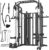 DONOW Smith Machine with Weight Stacks Home Gym Sytem Power Cage Squat Rack Dual Cable Crossover Machine All in One