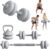 RYGEO Adjustable Dumbbell Set 22lb/44lb/66lb/80lbs Free Weights and Connector, Convert to Barbell, Kettlebells, All Floor Friendly Soft-shell Dumbbells, Home Gym Fitness for Men Women