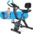 Foldable Exercise Bike, Multifunctional Indoor Stationary Bikes for Home with 8-Level Magnetic Resistance, Quiet Workout Bike with Arm Resistance Bands, LCD Monitor, 300LBS Capacity