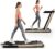 Goplus 2 in 1 Folding Treadmill, 2.25HP Superfit Under Desk Electric Treadmill, Installation-Free with Remote Control, APP Control and LED Display, Walking Jogging for Home Office
