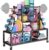 Dumbbell Rack Weight Rack Storage-Large Dumbbells Rack Home Gym Storage,Multilevel Workout Storage Organizer with Wheels and Barbell Holder,Perfect for Yoga Mat Balls Kettlebells and Fitness Gear,black