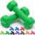 Portzon Weights Dumbbells 10 Colors Options Compatible Fitness Neoprene Dumbbell Weight Pairs with Anti-Roll Square Head Hand Weights, Exercise Free Weights for Home Gym