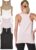 Ultra Performance Womens Athletic Workout Tank Tops 4 Pack Women’s Running Shirts Casual Loose fit Gym Tanks for Women