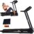 Ksports Foldable 16.5 Inch Cardio Fitness Portable Treadmill with Bluetooth Connectivity, LCD Display, and Tracking Apps for Home Gym Equipment, Black