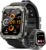 Rgthuhu Military Smart Watches for Men (Answer/Make Call), 100M Waterproof Rugged Smart Watch for Android Phones and iPhone, 1.9″ Outdoor Sports Fitness Tracker with Heart Rate, Sleep Monitor, Black