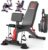 Adjustable Weight Bench,Utility Workout Bench Foldable Incline Decline Benches for Home Gym Full Body Workout,Load 600LBS