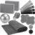 14 Pcs Yoga Kits for Home Workouts Pilates Equipment Set for Women Beginners, Hot Yoga Towel Blocks Strap, Knee Pad, Resistance Loop Exercise Band, Massage Lacrosse Ball, Pilates Ball