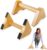 1 Pair Non-Slip Wood Push Up Bars, Strength Training Wooden Parallettes Bar Push Up Handles, Calisthenics Equipment for Home Floor Workout