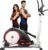 Elliptical Exercise Machine,Elliptical Machine Max 500LBS for Safety&Hyper-Quiet Magnetic Driving System,Elliptical Trainer with Pulse Rate Grips&LCD Monitor,15.5IN Stride,8-Levels Resistance