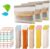 Protein Powder Containers & Supplement Travel Pack: 100 Leakproof Powder Dispensers with Funnel & 3 Portable Pouches for Gym, Outdoor, Travel
