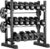 3-Tier Adjustable Dumbbell Rack, Heavy-Duty Weight Rack for Home Gym, Space-Saving Weight Storage Rack for Dumbbells, Kettlebells, Barbells & Plates (Rack Only)