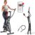Sunny Health & Fitness Smart Air Walk Elliptical, Foldable Machine w/ 30-INCH Stride, Cardio Cross Trainer Glider for Home Exercise, Free SunnyFit App Bluetooth Link, Optional Adjustable Resistance