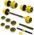 VIVITORY Dumbbell Sets Adjustable Weights, 44 to 66 Lbs, Free Weights Dumbbells Set with Connector, Neoprene Coating Adjustable Dumbbell Set, Dumbbells Weights Set for Home Gym, Cast Iron, Matte Finish