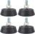 (4 Pack) for Peloton Exercise Bike Support Foot Pad, Upgraded Stainless Steel 3/8″ Leveling Screws, Rubber Swivel Non-Slip Shock-Absorbing, Easy Install Replacement Parts