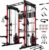 RitFit M1 & M1 Pro Smith Machine with Cable Crossover System, Multi-Function Squat Rack Power Cage for Home Gym, Power Rack and Packages