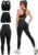 SALSPOR 3 Piece Workout Sets for Women Butt Lifting Leggings with High Impact Sports Bra Gym Shorts