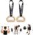Double Circle Pull Up Handles – Pull Up Grips, LAT Pull Down Gym Handles Design – Quick Attachment to Bars and Barbell Grips – Includes Carry Bag – Suitable for Home Gym and On-The-Go Workouts