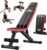 Nicepeople Adjustable Weight Bench up to 6.5”, Dual-Support Workout Bench & 10 Backrests for Chest Shoulders Arms for Home Gym, 660LBS Capacity but Compact and Foldable Strength Bench Apartment Room