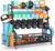 XL Dumbbell Rack Stand Only 4-Tier Adjustable Weight Rack for Dumbbells, Home Gym Storage Rack for Kettlebell Balls,Yoga Mat Storage Holder, Workout Equipment Storage Organizer with Wheels