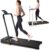 UREVO Strol 2E Smart 2-in-1 Folding Treadmill, Compact Walking Pad with Safety Handle, Plug and Play, Dual LED Display, Workout APP, Walking or Running for Home Office, Remote Included
