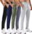 5 Pack Mens Sweatpants with Zipper Pockets Stretch Lightweight Athletic Track Pants for Men Joggers Running Workout Gym
