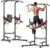 Dskeuzeew Pull Up Bar Free Standing for Garage Multi-Function Home Gym Strength, 450LBS Pull Up Dip Station Assistive Trainer Height Adjustable with Elastic Ropes, Power Tower Training Heavy-Duty Fitness Equipment