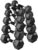 Yes4All Set 150LBS Rubber Grip Encased Hex Dumbbells – Hand Weights With Anti-Slip