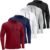 HovSiyla 5 Pack Men’s Fishing Shirts Long Sleeve UPF Sun Protection Hoodie Lightweight Hiking Running Swimming Athletic Shirt