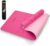 Robust Non-Slip Yoga Mat with Strap, 1/4″ Thick TPE Eco-Friendly Workout Mat for Yoga with Position Lines and Texture Surface, Gym Mat for Women, Men, Pilates and Exercises Anti-Tear Sweat-Proof Exercise Mat