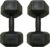 JEEKEE 7.5KG Hex Dumbbells (Pair), Rubber Encased Solid Cast Iron, Anti-Roll Hexagon Shape, Non-Slip Ergonomic Grip, Rustproof Coating, Full Body Strength Training, Home Gym Workout Equipment, Black