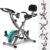 Exercise Bike, MOSUNY 5-in-1 Stationary Bike With 10DB Super-Silent, Folding Exercise Bike with 16-Level Adjustable Magnetic Resistance, 350 LBS Indoor Cycling Bike For Home Workout