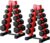 RitFit 250LB/300LB/350LB/550LB/650LB Rubber Hex Dumbbell Sets with Weights Rack, Multiple Color Choices Available, Great Gym Equipment for Home, Strength Training, Workouts