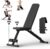 Adjustable Weight Bench for Home Gym Dumbbell Exercise, 600LBS Stable Incline Decline Flat Bench for Full Body Workout, Foldable Workout Bench with Resistance Bands for Bench Press Strength Training