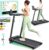 UREVO Treadmill with Standing Desk Workstation, Walking Pad Treadmills for Home Office, Under Desk Compact Design Treadmill with HIIT Programs, Remote Control, LED Display