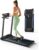 UREVO Treadmill with Desk Workstation, Walking Pad Treadmills for Home Office, Under Desk Compact Design Treadmill with HIIT Programs, Remote Control, LED Display