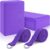 RETON Yoga Blocks Set of 2 with 2 Straps, High Density Purple Yoga Blocks, Lightweight EVA Foam Yoga Brick Pilates Block Pilates, Stretching and Toning