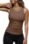 Dokotoo Womens Ladies Ribbed Thick Strap Racerback Tight Slim Fitted Sporty Workout Tank Tops