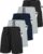 HOPLYNN 5 Pack Mens 7” Gym Athletic Shorts with Pockets,Mesh Basketball Quick Dry Workout Shorts for Running Activewear