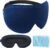 LYSIAN Cooling Sense 3D Sleep Eye Mask for Women Men, Eye Mask with Contoured Design with 5 Pair Ear Plugs, Block Light for Deep Sleep – Blue