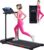 Walking Pad Treadmill with Handle Bar, Portable Treadmill with Handles for Home Apartment Small, 3.5HP & 0.6-10MPH Electric Small Treadmills Home with Big Screen, 400LBS