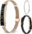 Smartwatch for Women Men, Ultralight Smart Bracelet with Heart Rate/Blood Oxygen/Sleep Monitor/Pedometer,12 Sports Activity Fitness Tracker, Smart Watch for Android iPhone,2 Bands, Rosegold