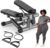 OLIXIS Steppers for Exercise at Home Workout Equipment, Mini Stepper Exercise Machine 300lbs, Twist Step with Resistance Bands, Cardio Weight Loss Equipment Home Fitness