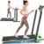 Foldable Treadmill with Incline-Walking Pad with Handle Bar-Portable Walking Pad Treadmill 300+ lb Capacity-Under Desk Treadmills, 4 in 1 Running Machine LED Display/Dual Control